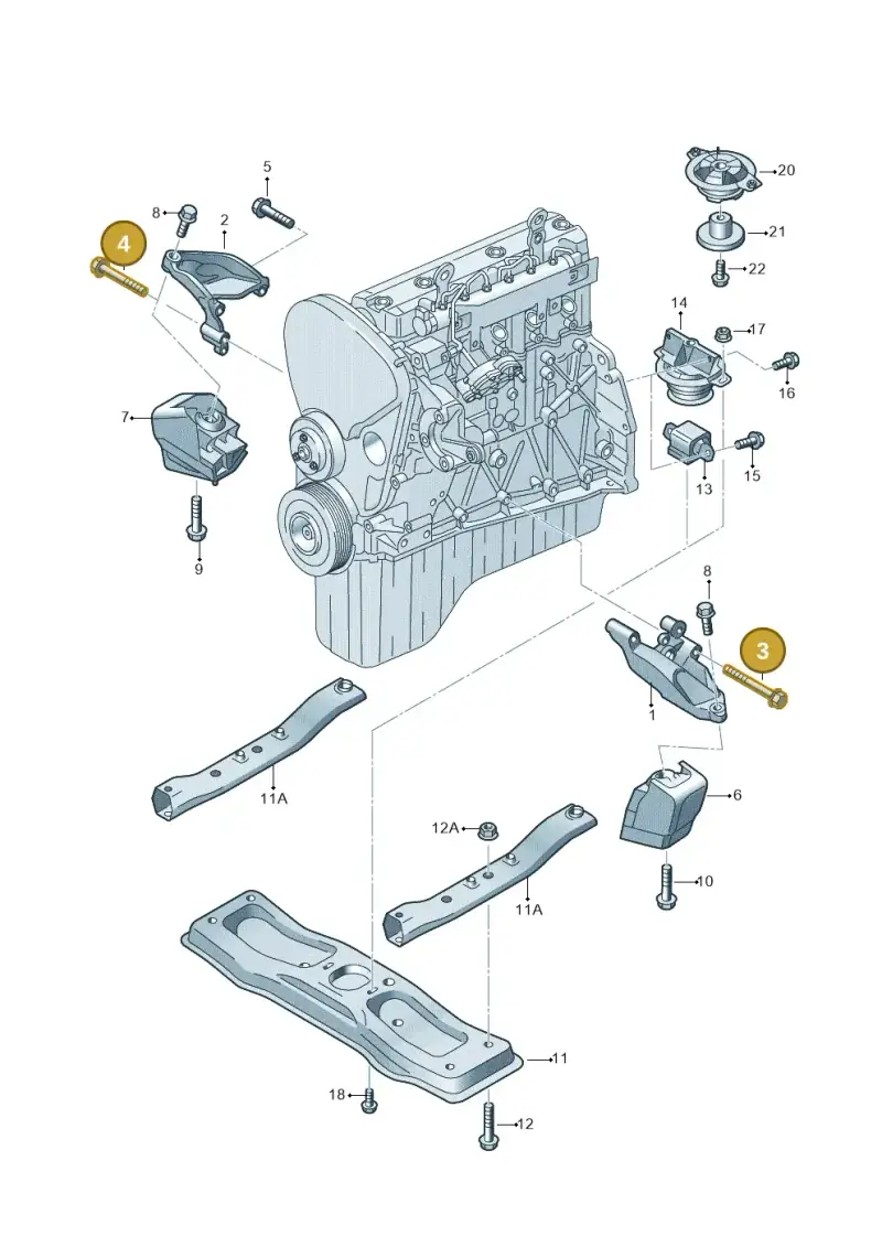 N91105601 — Volkswagen Crafter 35 panel (2011-2016) diagram 483199200, position 3+4