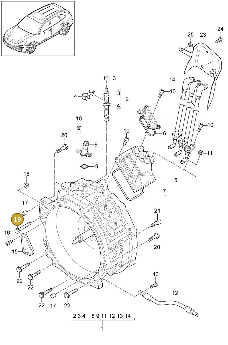N91105601 — Porsche Cayenne (2010-2018) diagram p37901010, position 19