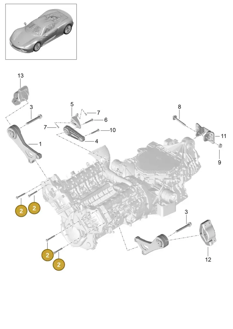 N91105601 — Porsche 918 Spyder (2014-2015) diagram p43109000, position 2
