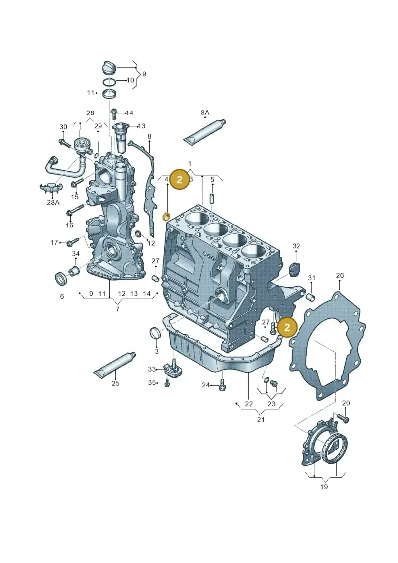 N91107801 — Volkswagen Jetta (2014-2017) diagram 253103120, position 2