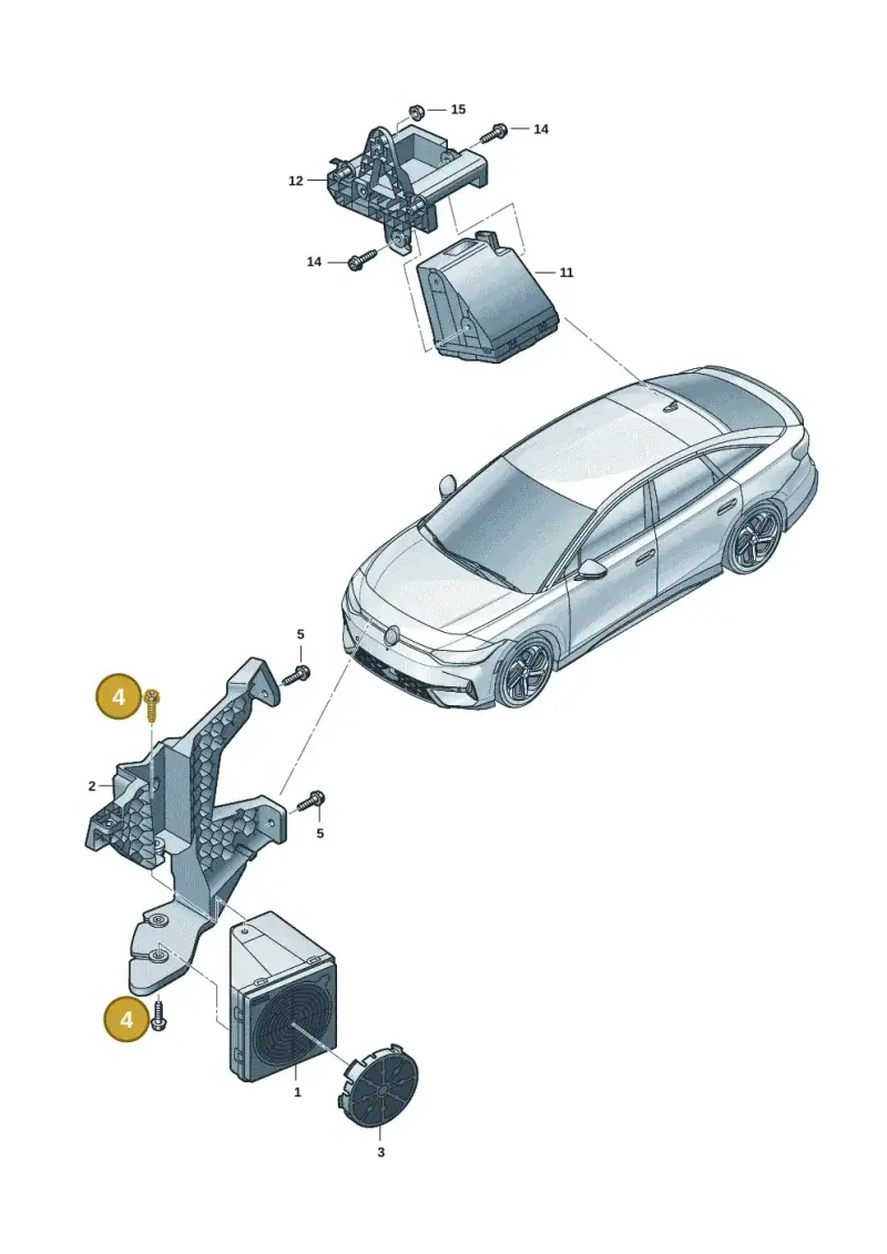 N91108701 — Volkswagen ID.7 Limousine Pro (2023-) diagram 14b035800, position 4
