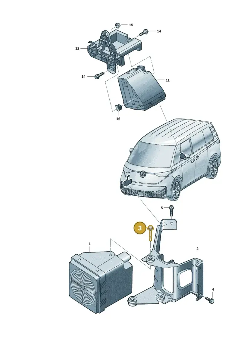 N91108701 — Volkswagen ID.Buzz (2022-) diagram 15a035850, position 3