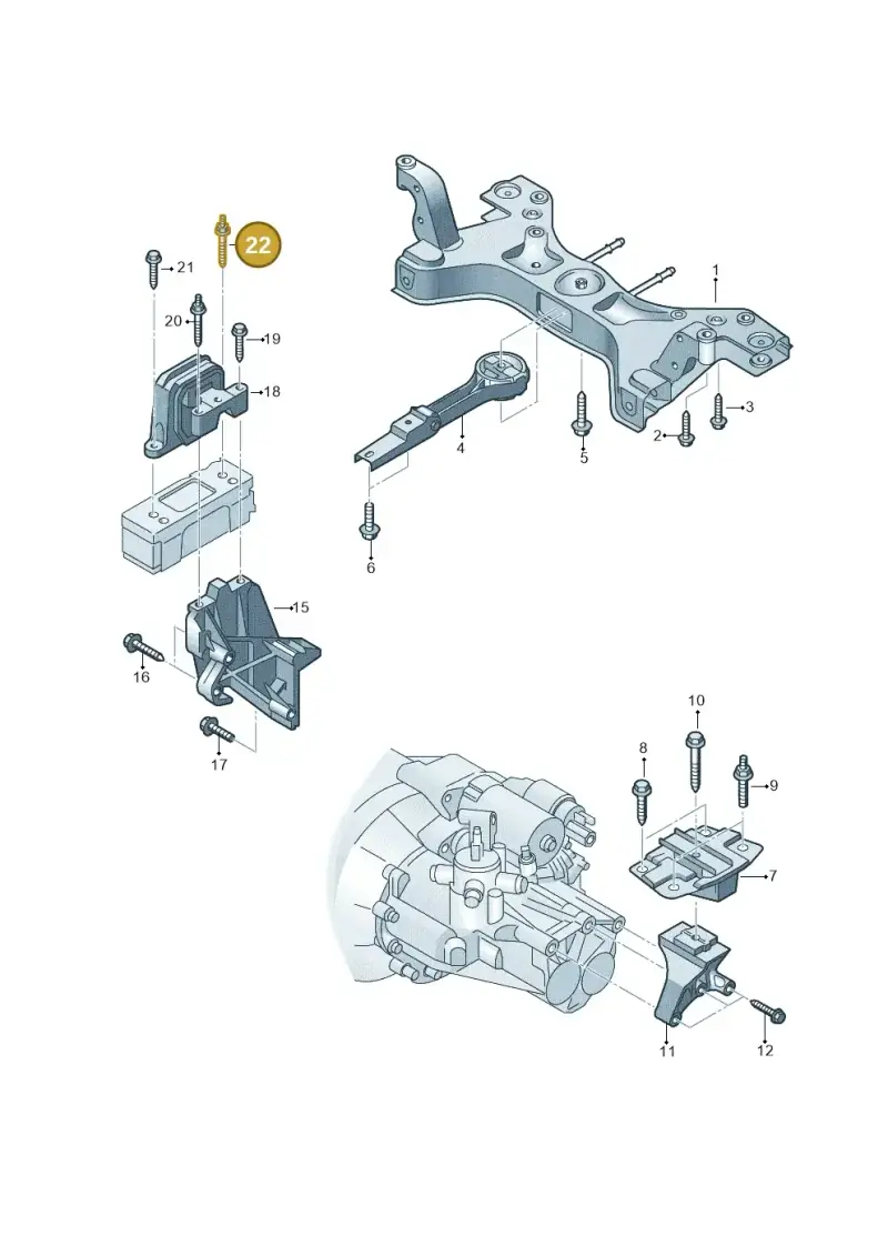 N91108901 — Volkswagen Up! 1.0 BlueMotion (2016-2023) diagram 892199210, position 22
