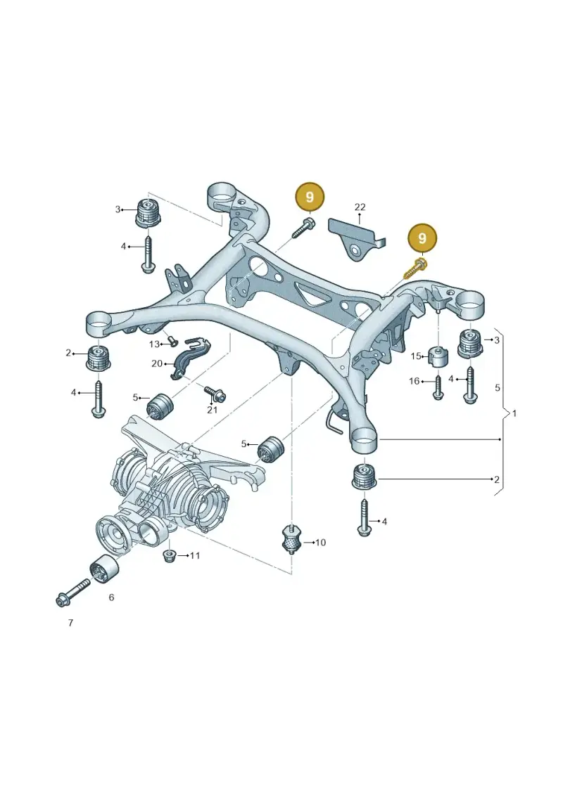 N91114701 — Volkswagen Touareg (2017-2023) diagram 439505010, position 9