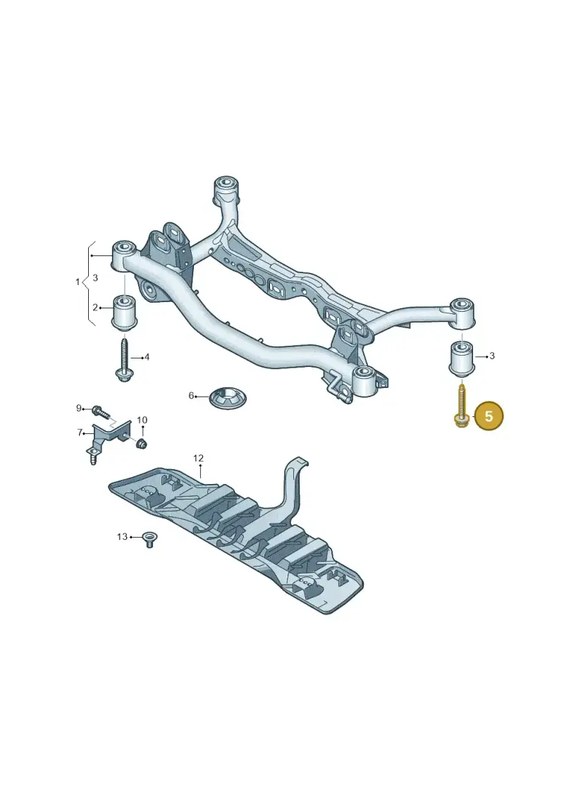 N91114701 — Volkswagen Passat CC (2011-2016) diagram 460505000, position 5