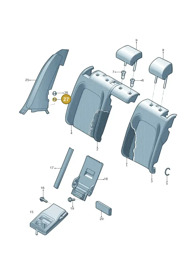 N91115501 — Volkswagen Passat Pro (2024-) diagram 3jg885080, position 27