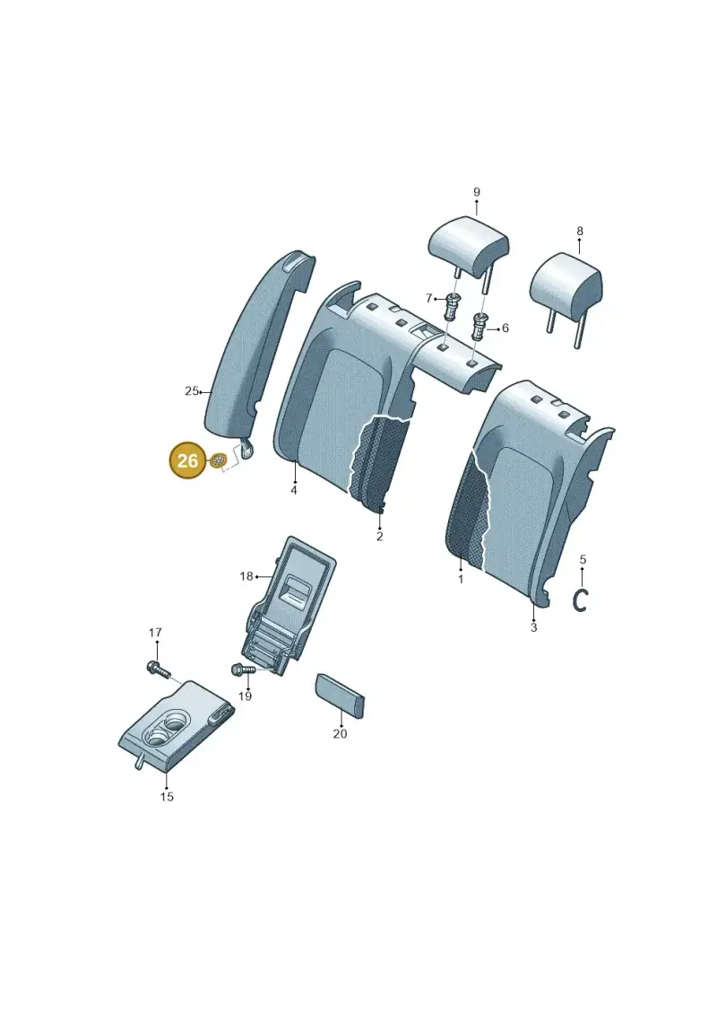 N91115501 — Volkswagen Aero saloon (2023-) diagram 5h0885200, position 26