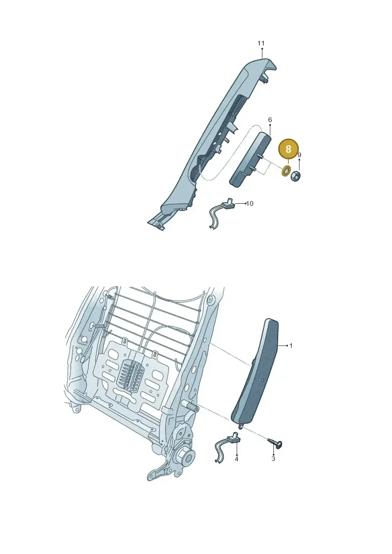 N91115501 — Volkswagen Passat estate (2023-) diagram 793880200, position 8