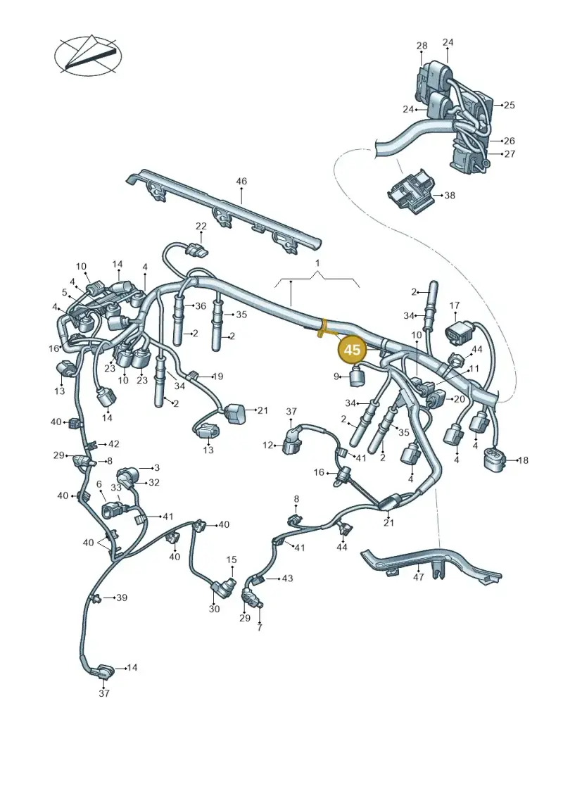 N91115901 — Volkswagen Amarok twin cab (2022-) diagram 894971140, position 45