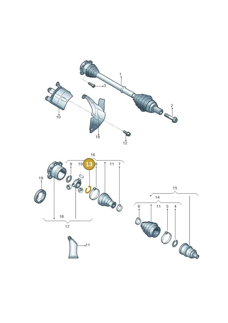 N91116901 — Volkswagen Phideon (2016-2023) diagram 251407200, position 13