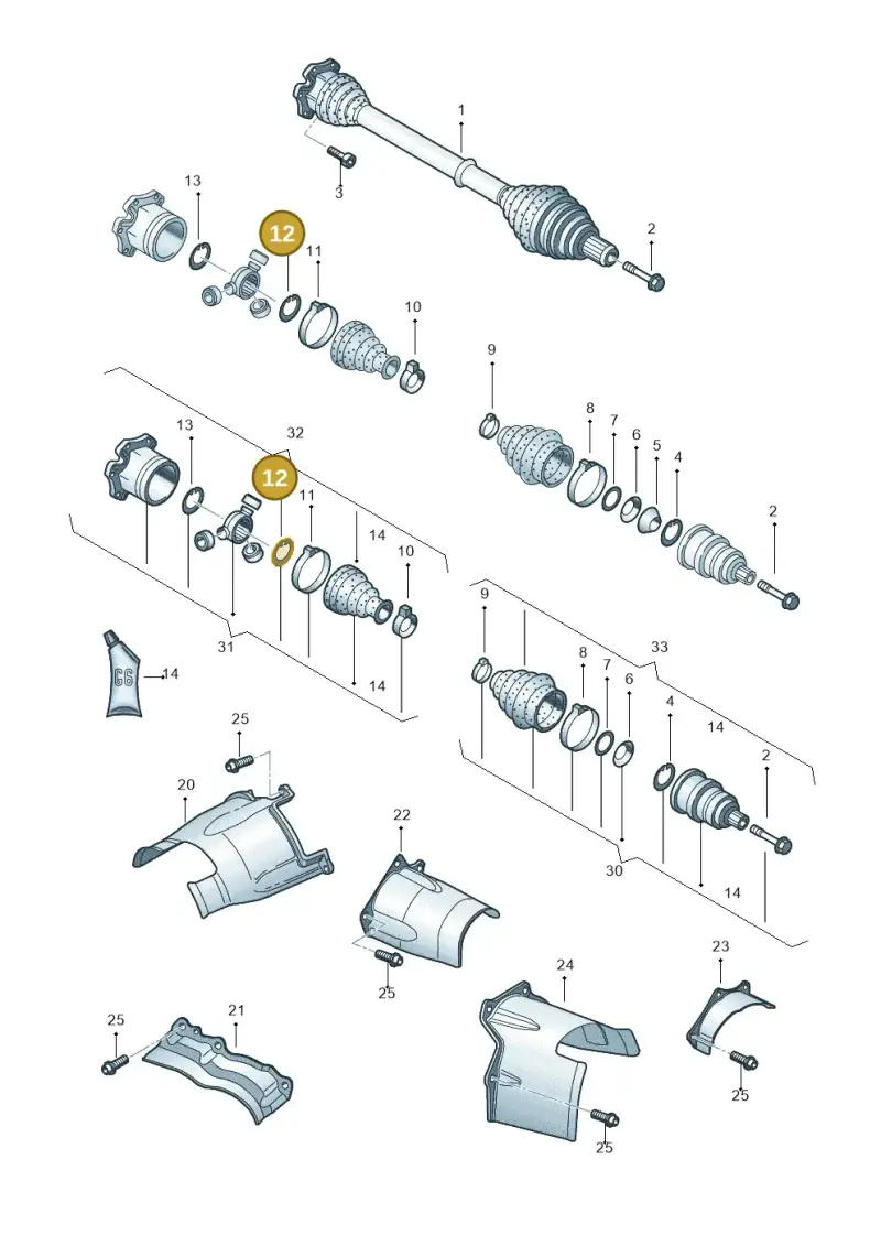 N91116901 — Audi A6 2.7 TDI (2008-2011) diagram 258407250, position 12