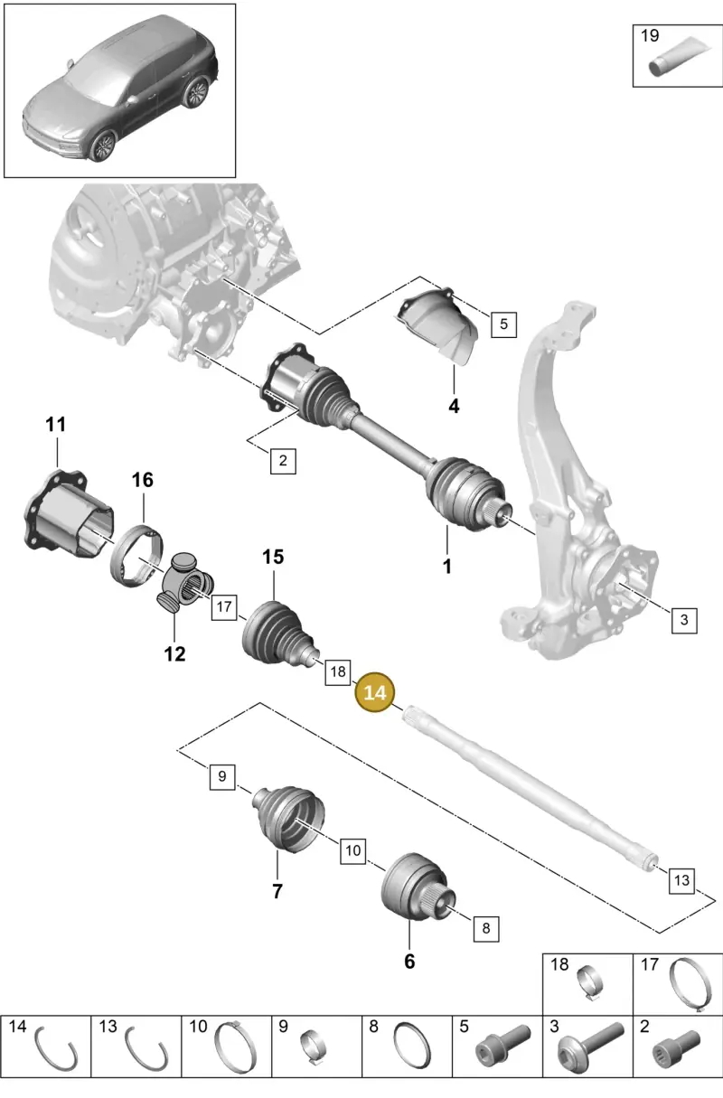N91116901 — Porsche Cayenne (2017-2023) diagram p51401030, position 14