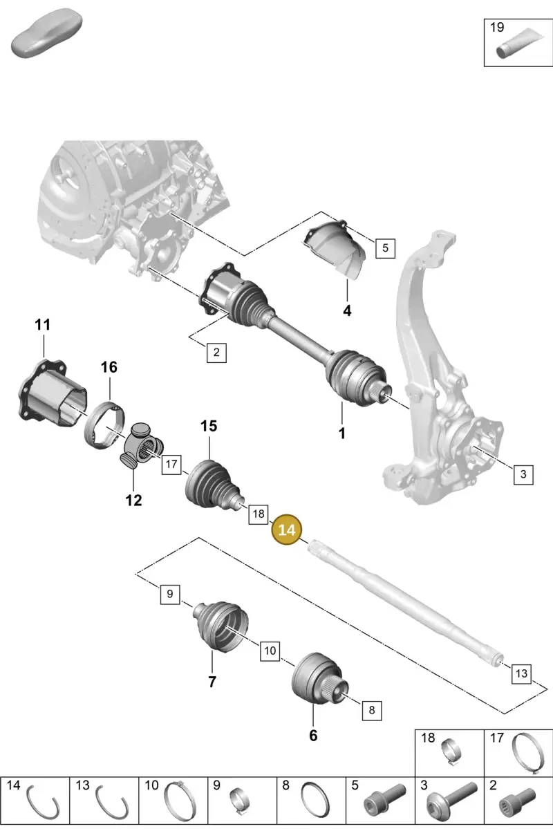 N91116901 — Porsche Cayenne Coupe (2023-2023) diagram p60401100, position 14