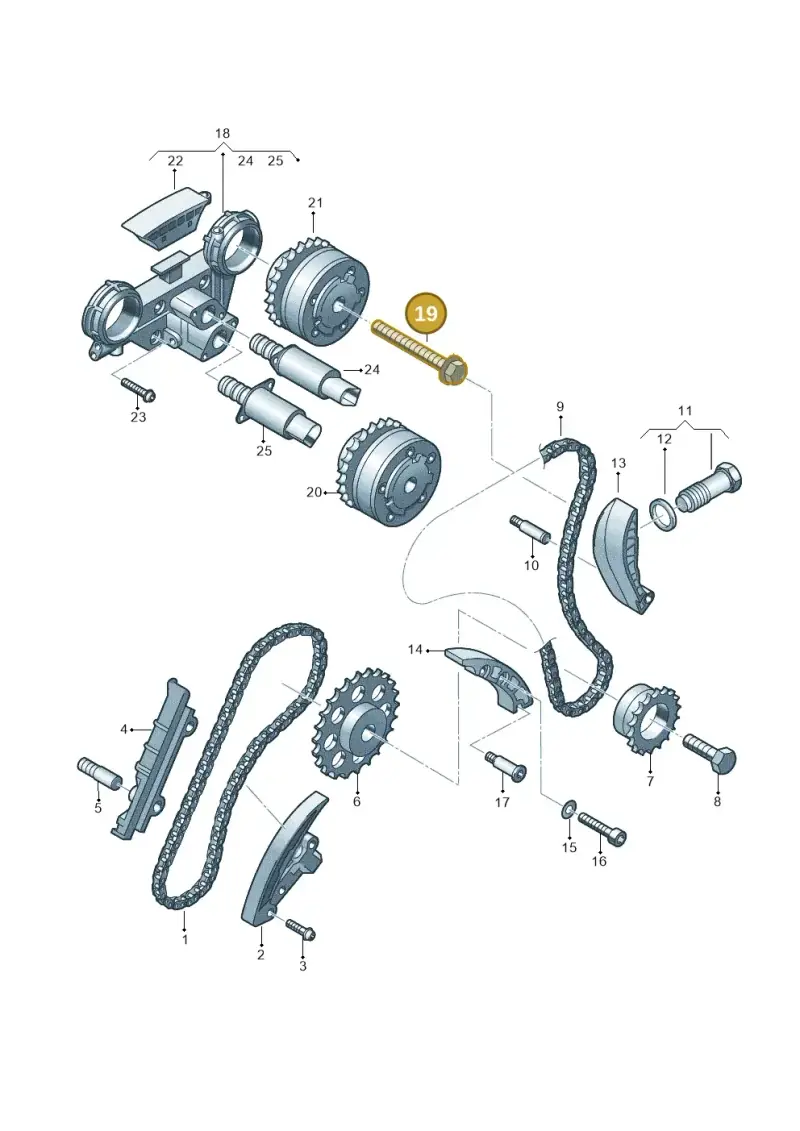 N91118001 — Volkswagen 06A platform diagram 244109900, position 19