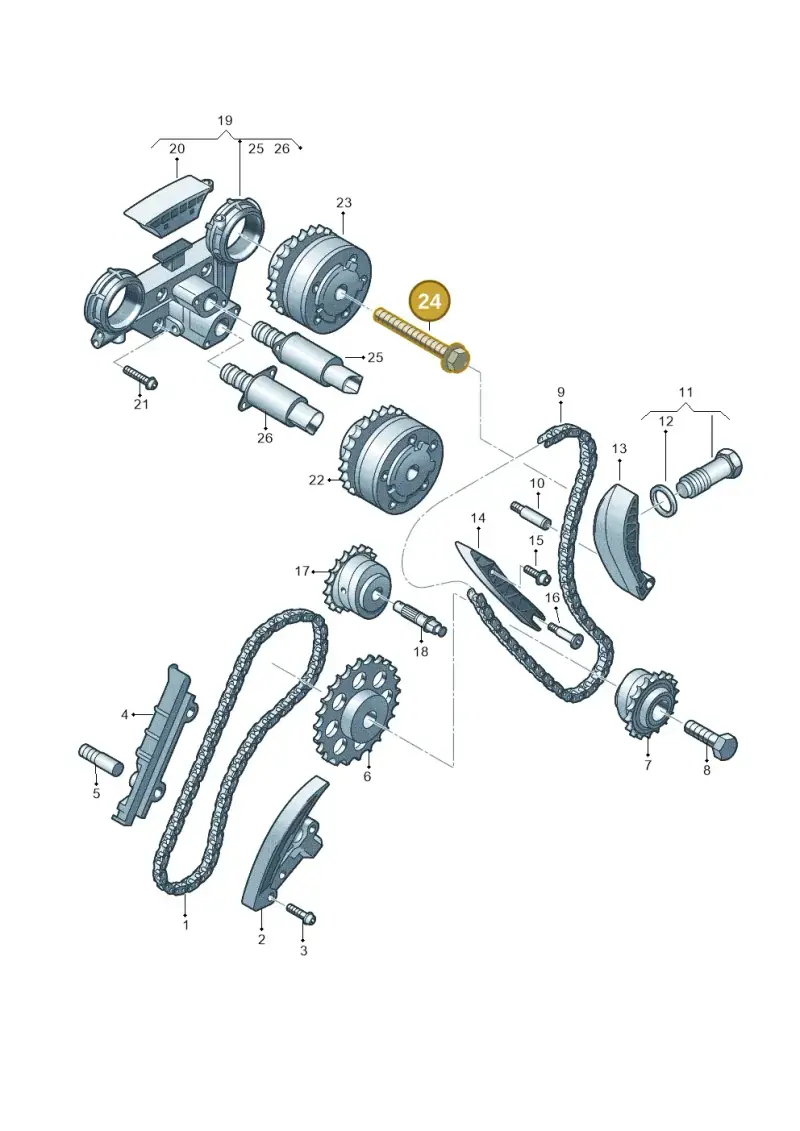 N91118001 — Volkswagen Passat CC (2008-2012) diagram 460109900, position 24