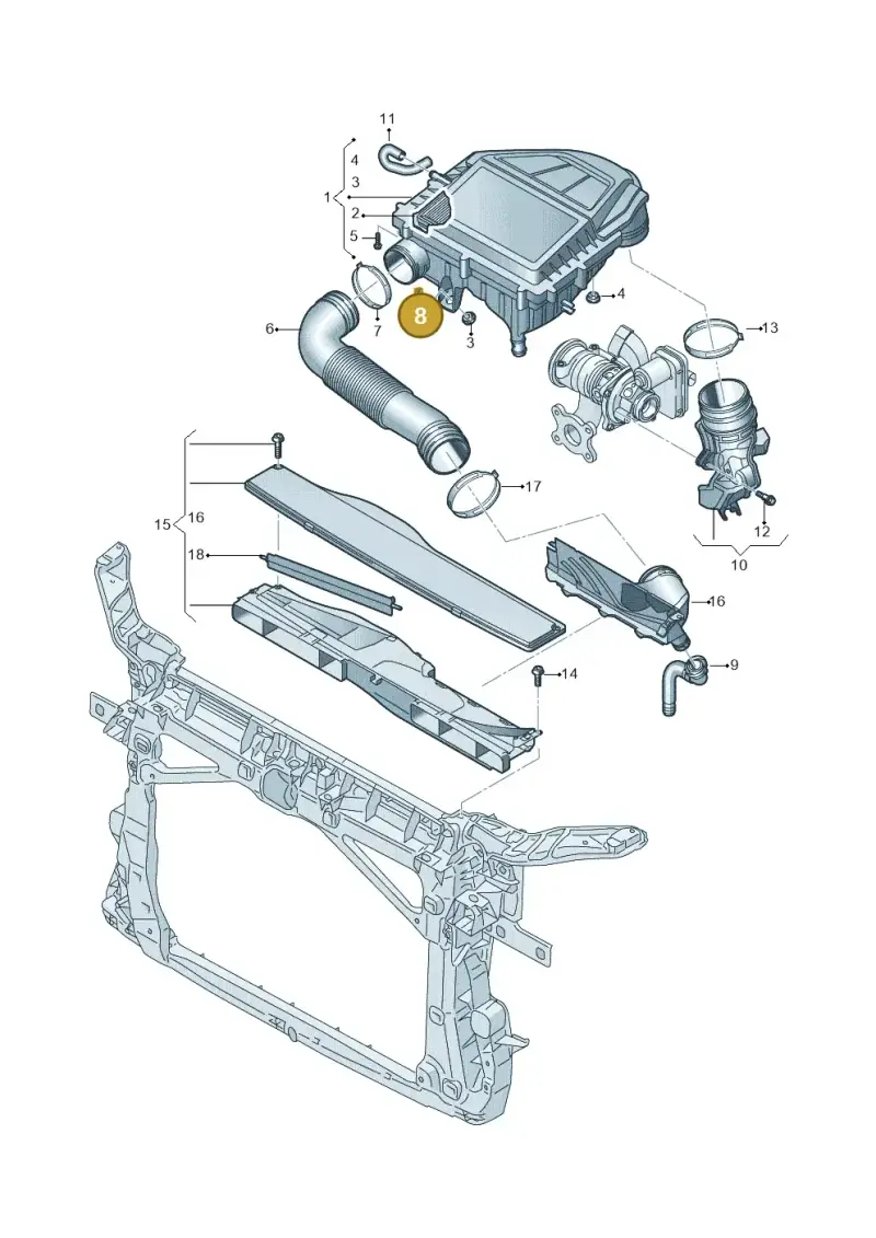 N91118201 — Volkswagen T-Roc convertible 1.5 (2019-2024) diagram 813129000, position 8