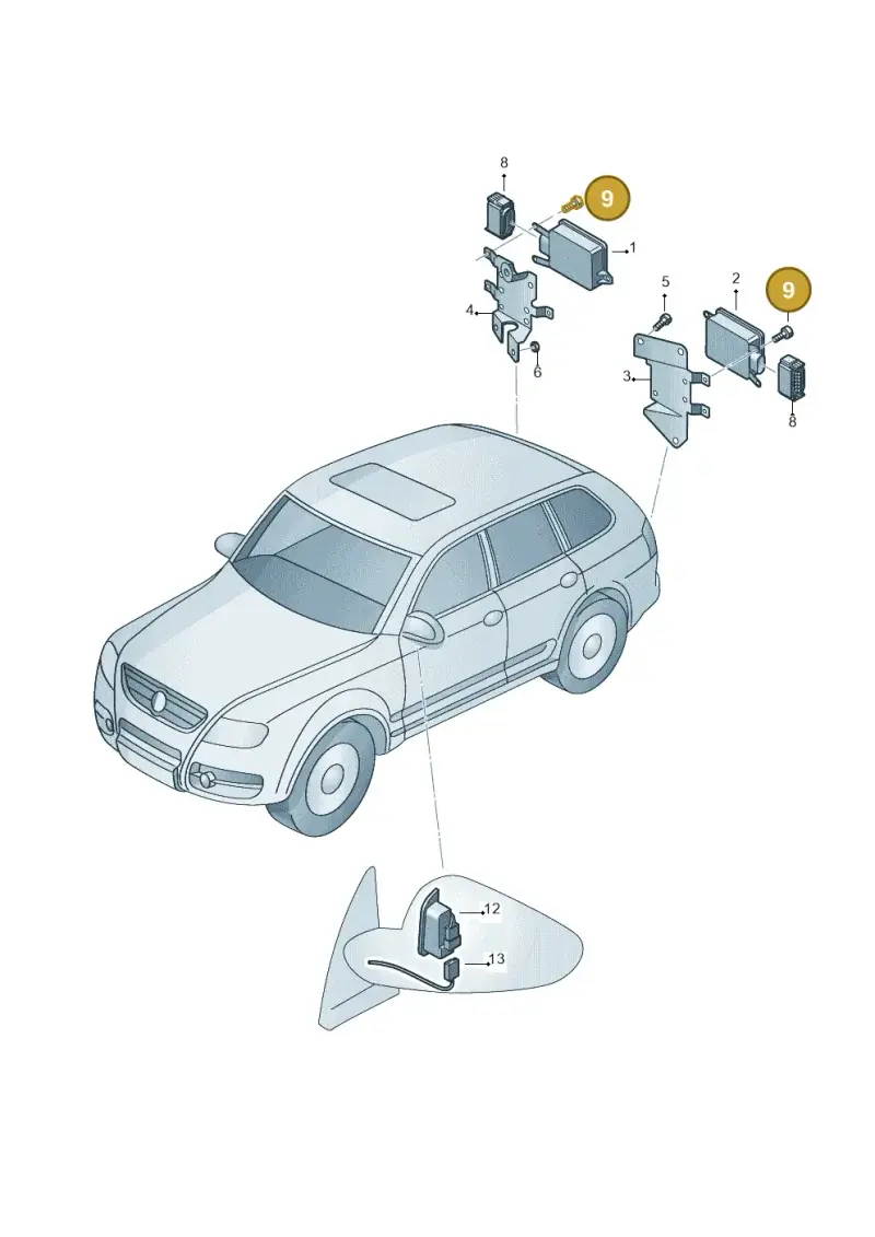 N91122901 — Volkswagen Touareg                08> (2007-) diagram 616907150, position 9