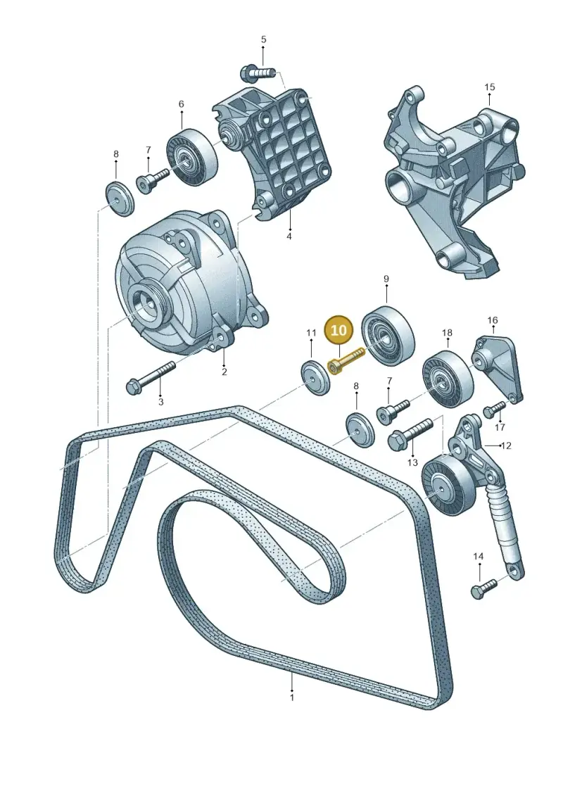 N91124101 — Volkswagen Touareg (2012-2014) diagram 291903600, position 10