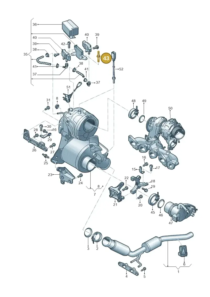 N91125102 — Volkswagen Arteon (2017-2023) diagram 793253440, position 43