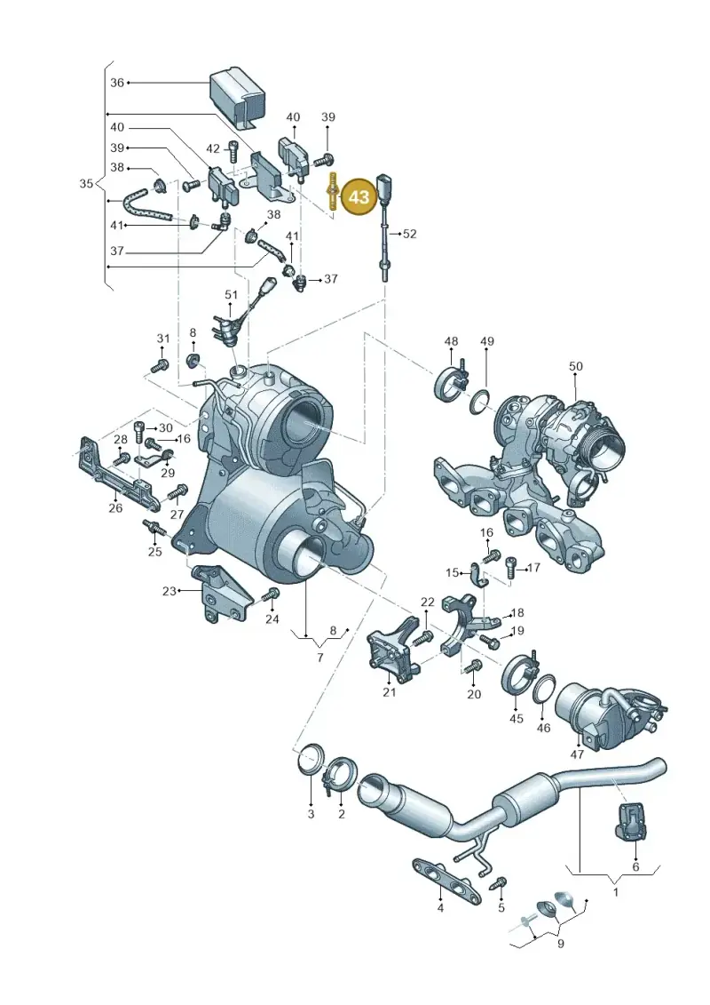 N91125102 — Volkswagen Tiguan 2.0 4Motion (2017-2024) diagram 884253520, position 43