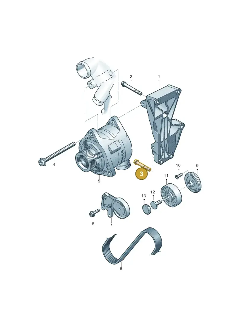 N91126001 — Audi A6 2.7 TDI (2008-2011) diagram 247903800, position 3