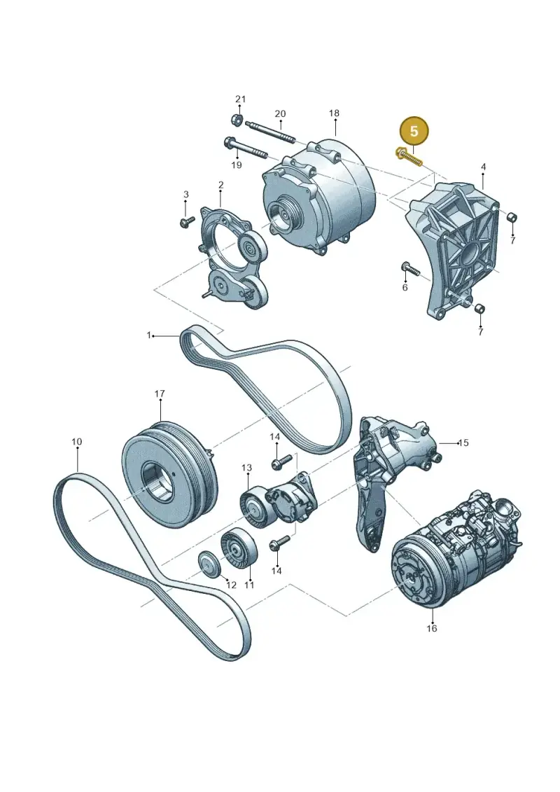 N91126001 — Audi RS6 Avant (2019-2025) diagram 838903070, position 5