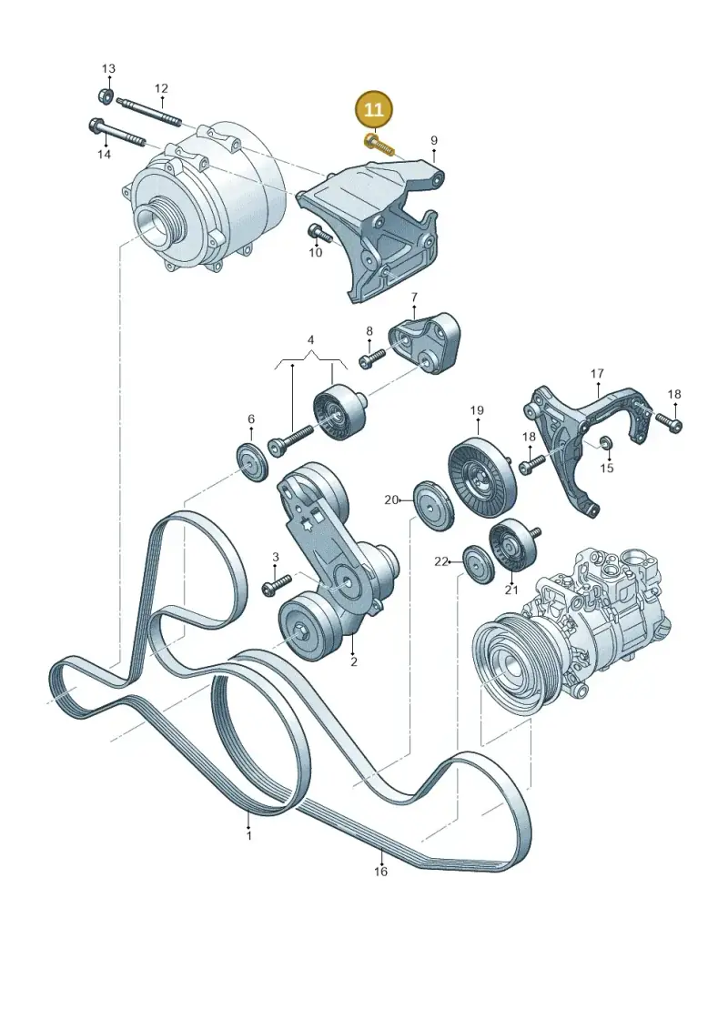 N91126001 — Audi A5 Limousine (2024-2025) diagram 838903550, position 11