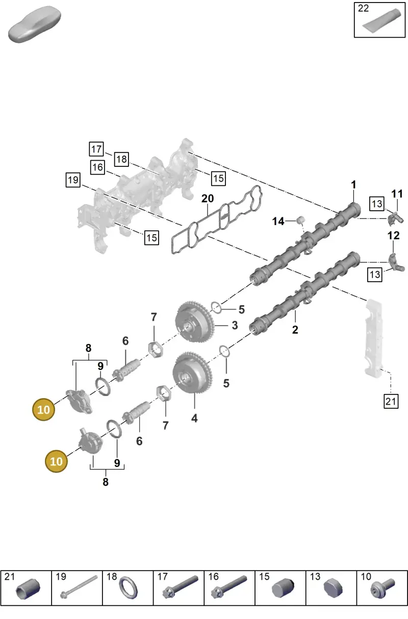 N91126101 — Porsche Boxster Spyder (2019-2020) diagram p54103100, position 10