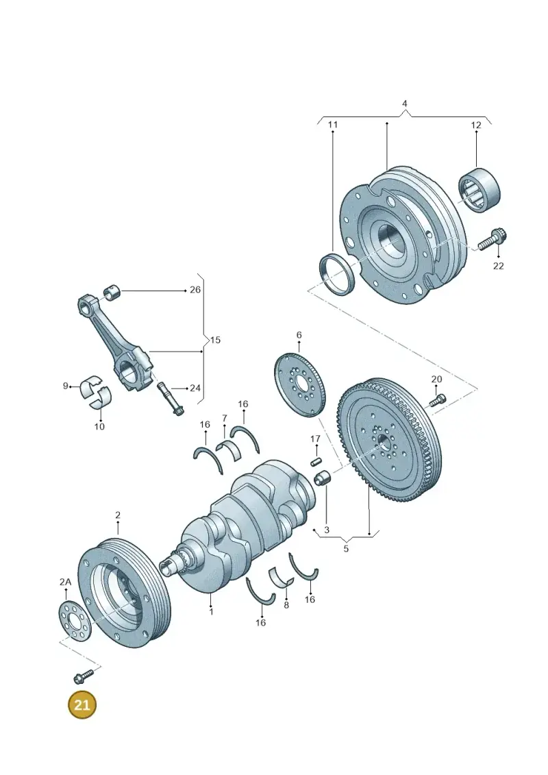 N91131202 — Audi A8 (2013-2018) diagram 620105100, position 21
