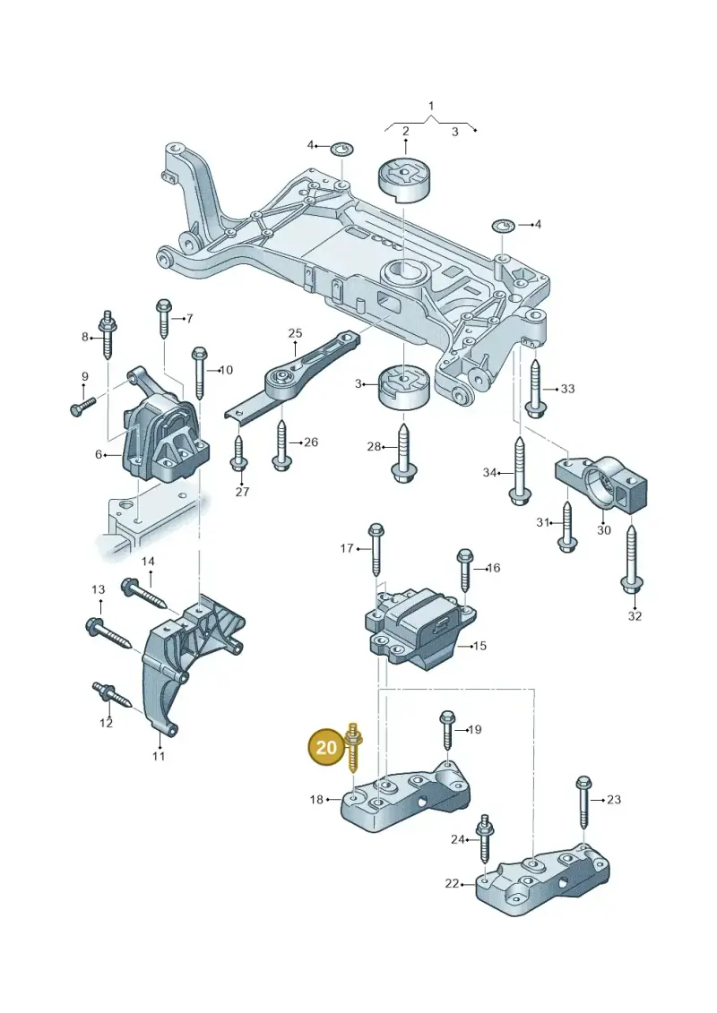 N91133202 — Volkswagen Sharan BlueMotion (2015-2022) diagram 689199300, position 20