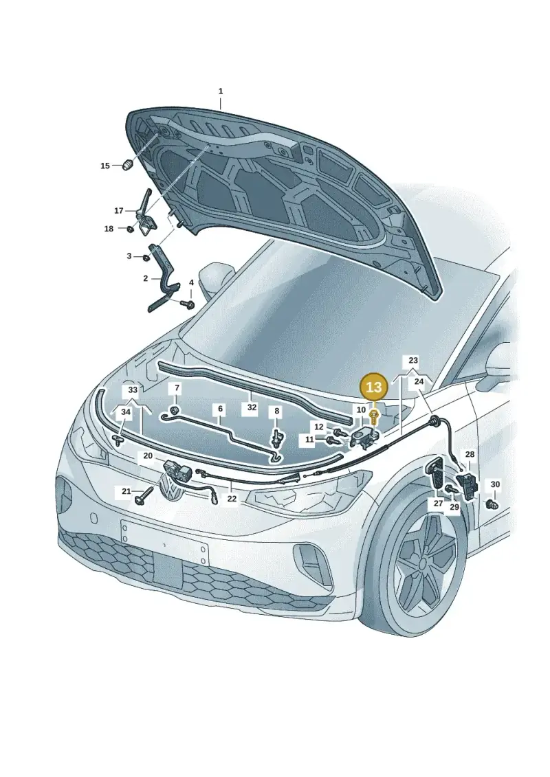 N91133501 — Volkswagen ID.4 Pro (2020-2023) diagram 11a823000, position 13