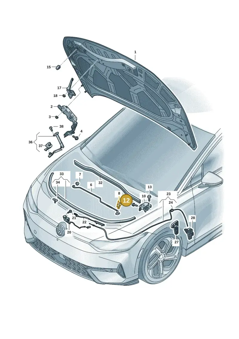 N91133501 — Volkswagen ID.7 Limousine Pro (2023-) diagram 14b823000, position 12