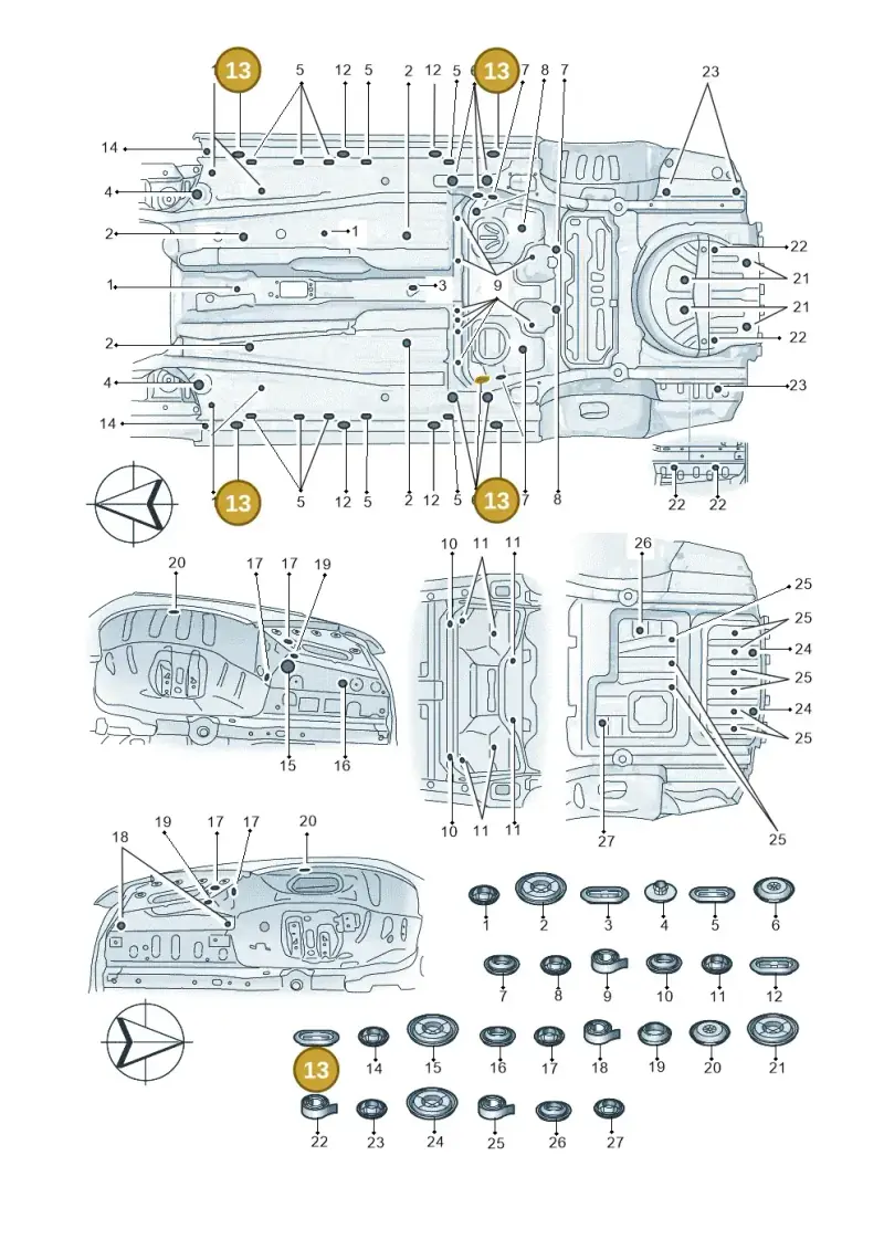 N91135501 — Volkswagen Passat estate (2023-) diagram 3j0803670, position 13
