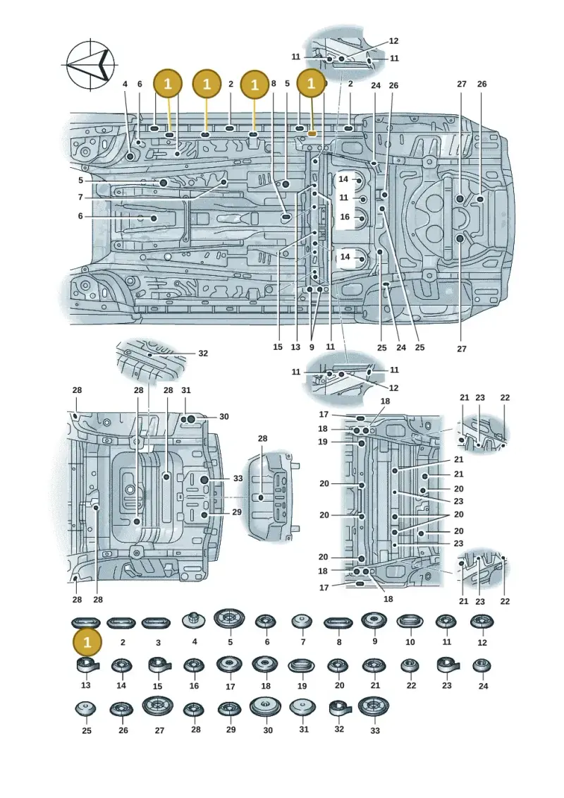 N91135501 — Volkswagen Tiguan 2.0 (2023-) diagram 57x803670, position 1