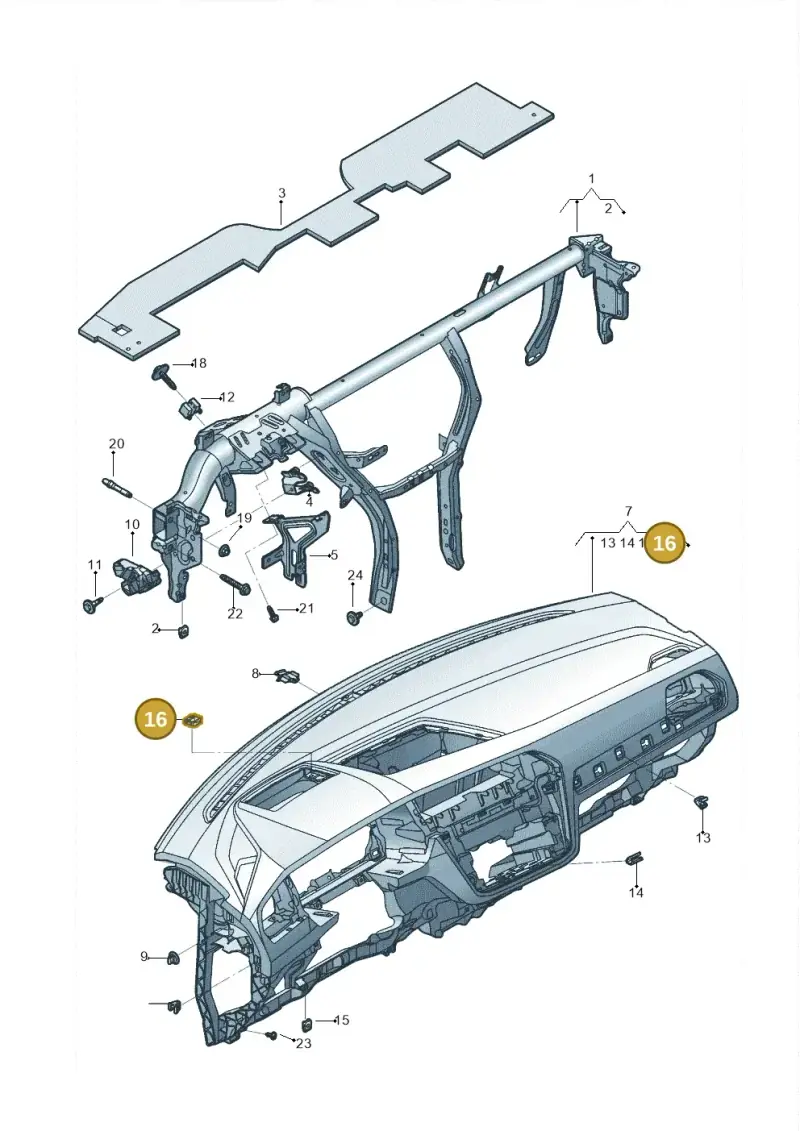 N91137101 — Volkswagen Tiguan 2.0 4Motion (2017-2024) diagram 833857000, position 16