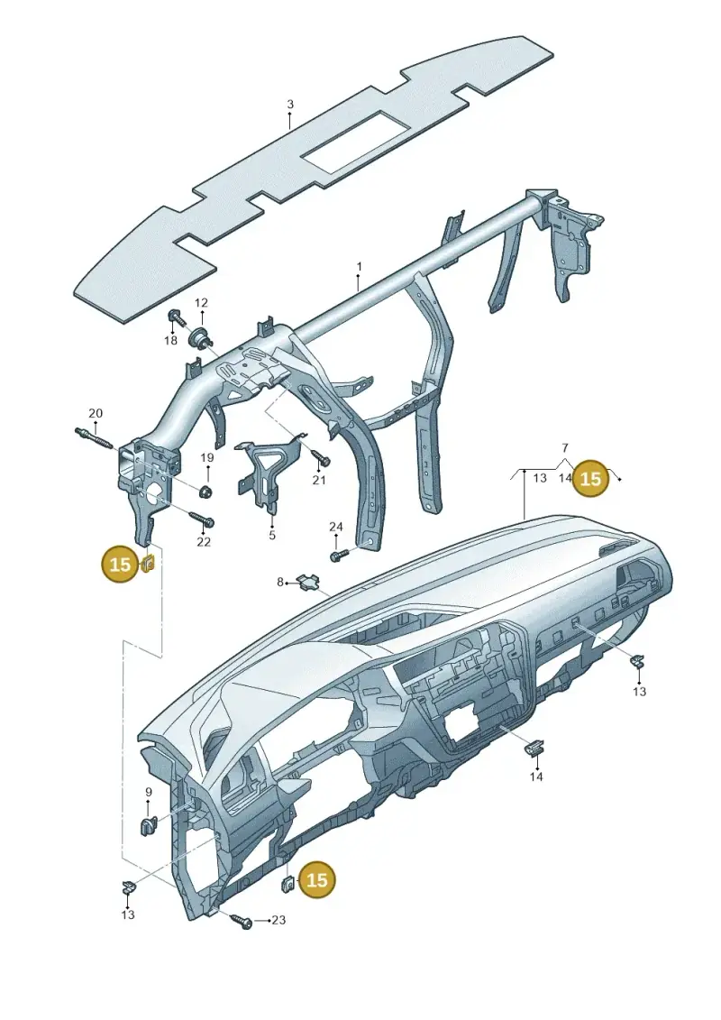 N91137101 — Volkswagen Tiguan 2.0 4Motion (2016-2024) diagram 884857000, position 15