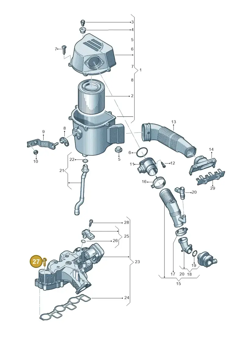 N91139501 — Volkswagen Polo (2009-2014) diagram 677129000, position 27