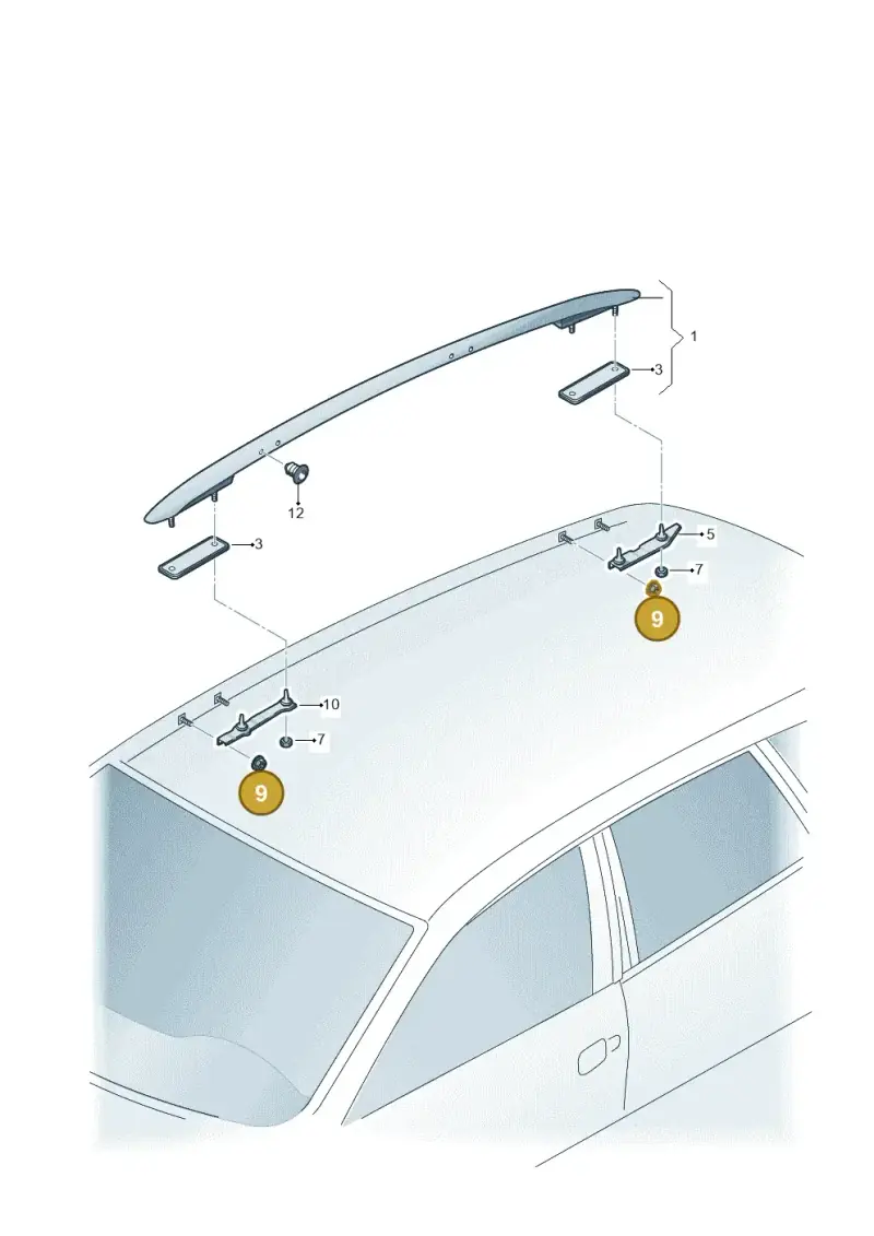N91140301 — Volkswagen Sharan BlueMotion (2015-2022) diagram 693860100, position 9