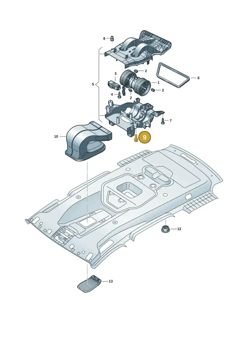 N91140501 — Volkswagen Caddy Maxi Kombi (2020-2024) diagram 2ka819450, position 9