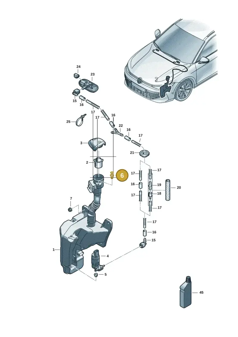 N91141501 — Volkswagen Passat estate (2023-) diagram 3j0955100, position 6