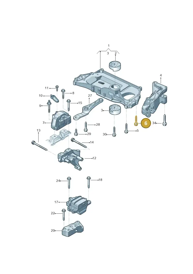 N91143301 — Volkswagen Jetta 2.0 (2015-2015) diagram 880199200, position 6