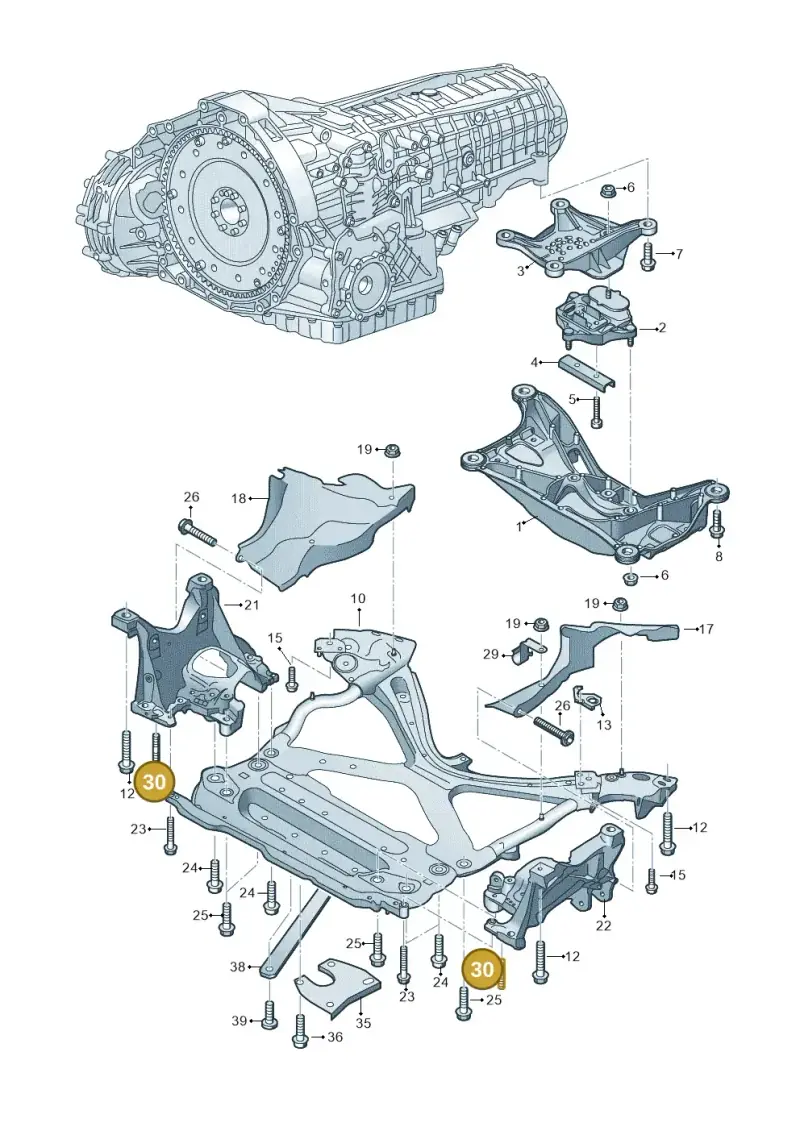 N91145002 — Audi A5 Cabriolet (2016-2025) diagram 848399400, position 30
