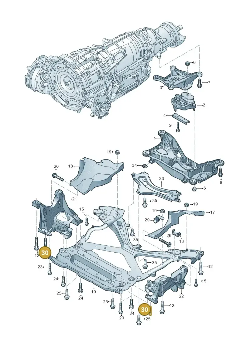 N91145002 — Audi A6 (2018-2025) diagram 896399700, position 30