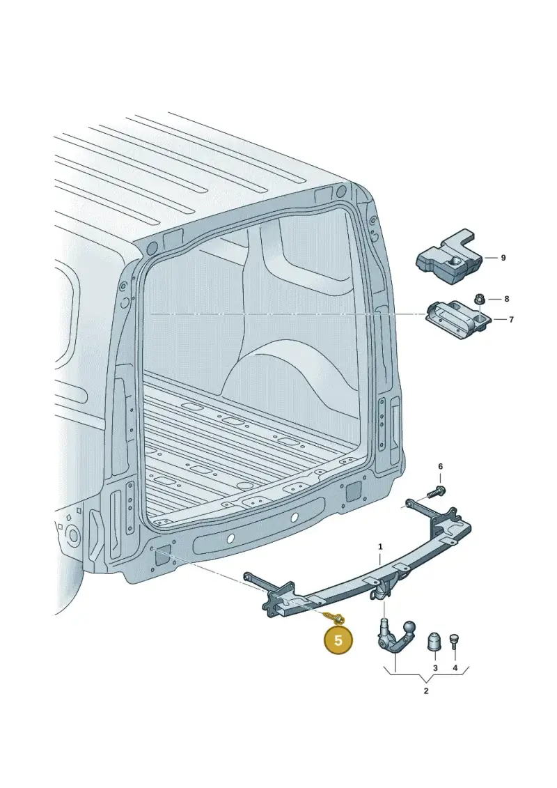 N91145101 — Volkswagen Caddy Maxi Kombi (2020-2024) diagram 2ka804000, position 5