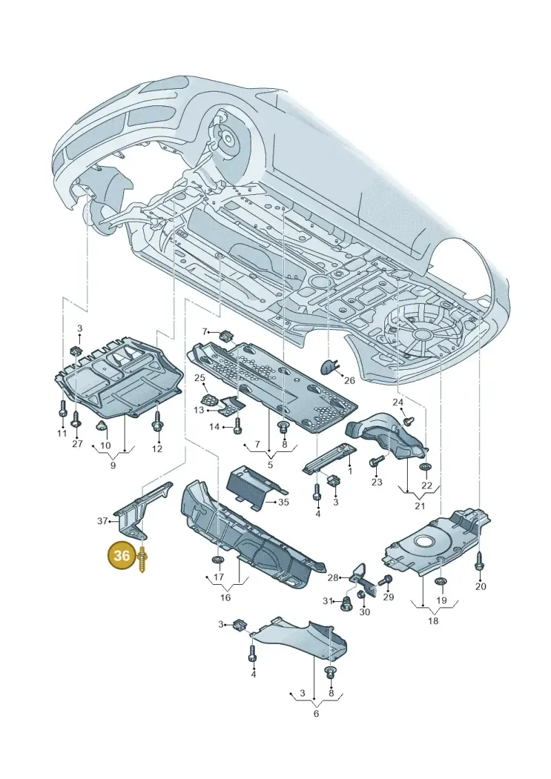 N91147101 — Volkswagen Touran 1.9 (2008-2010) diagram 409825100, position 36