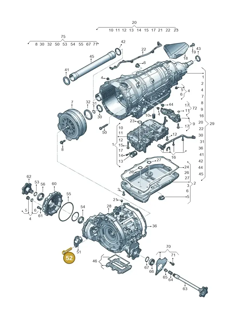 N91147201 — Volkswagen Touareg (2017-2023) diagram 439300210, position 52