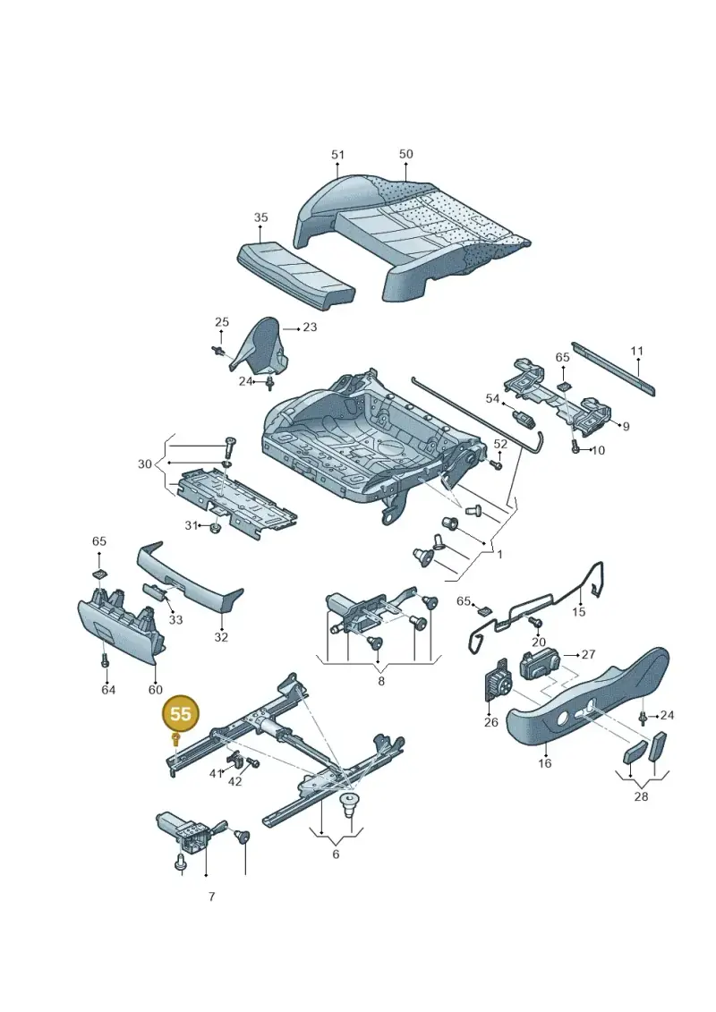 N91147502 — Audi RS4 Av. qu. 4.2 (2012-2015) diagram 620881100, position 55