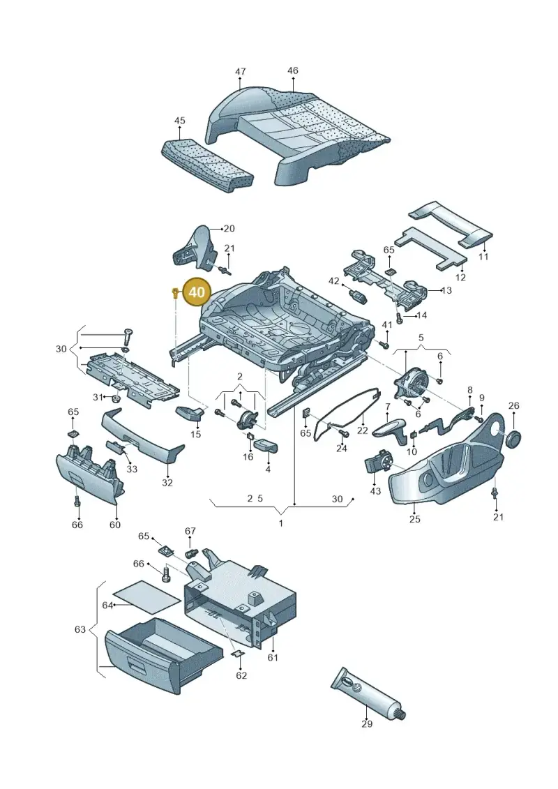 N91147502 — Audi Q3 1.4 (2016-) diagram 728881000, position 40