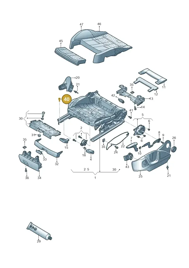 N91147502 — Audi RS Q3 (2013-2018) diagram 764881000, position 40