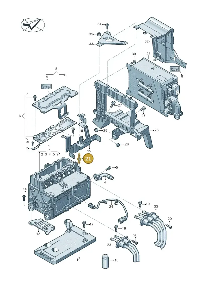 N91148001 — Volkswagen Tiguan 2.0 4Motion (2016-2024) diagram 597907080, position 21
